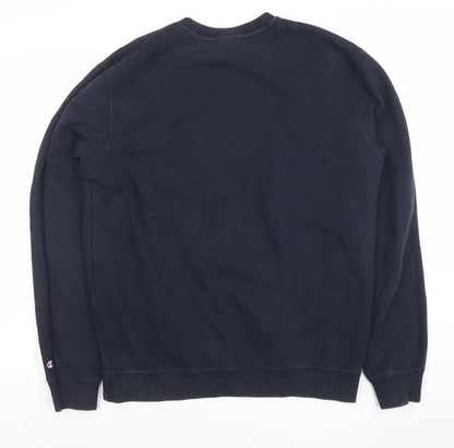 Mens UK Size L Champion Blue Pullover Sweatshirt