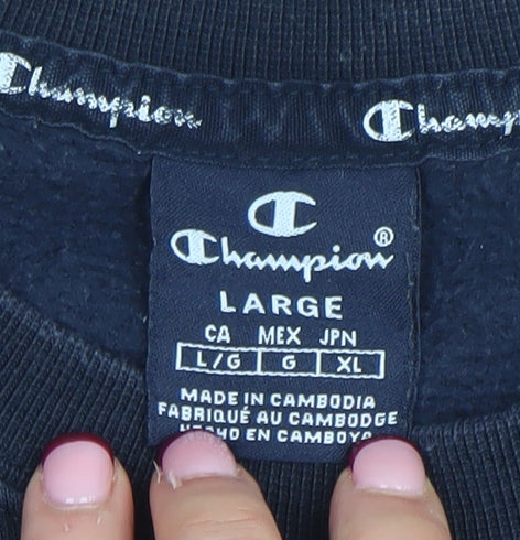 Mens UK Size L Champion Blue Pullover Sweatshirt