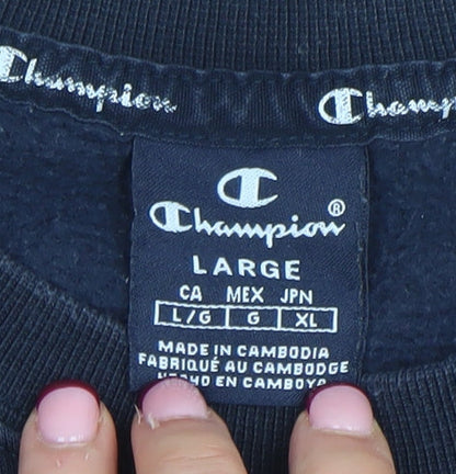 Mens UK Size L Champion Blue Pullover Sweatshirt