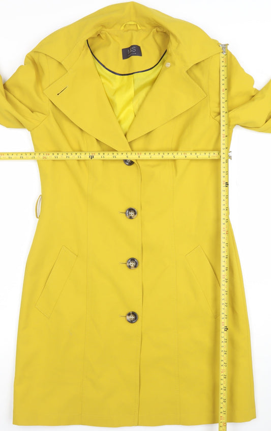 Womens UK Size 8 Marks and Spencer Yellow Trench Coat