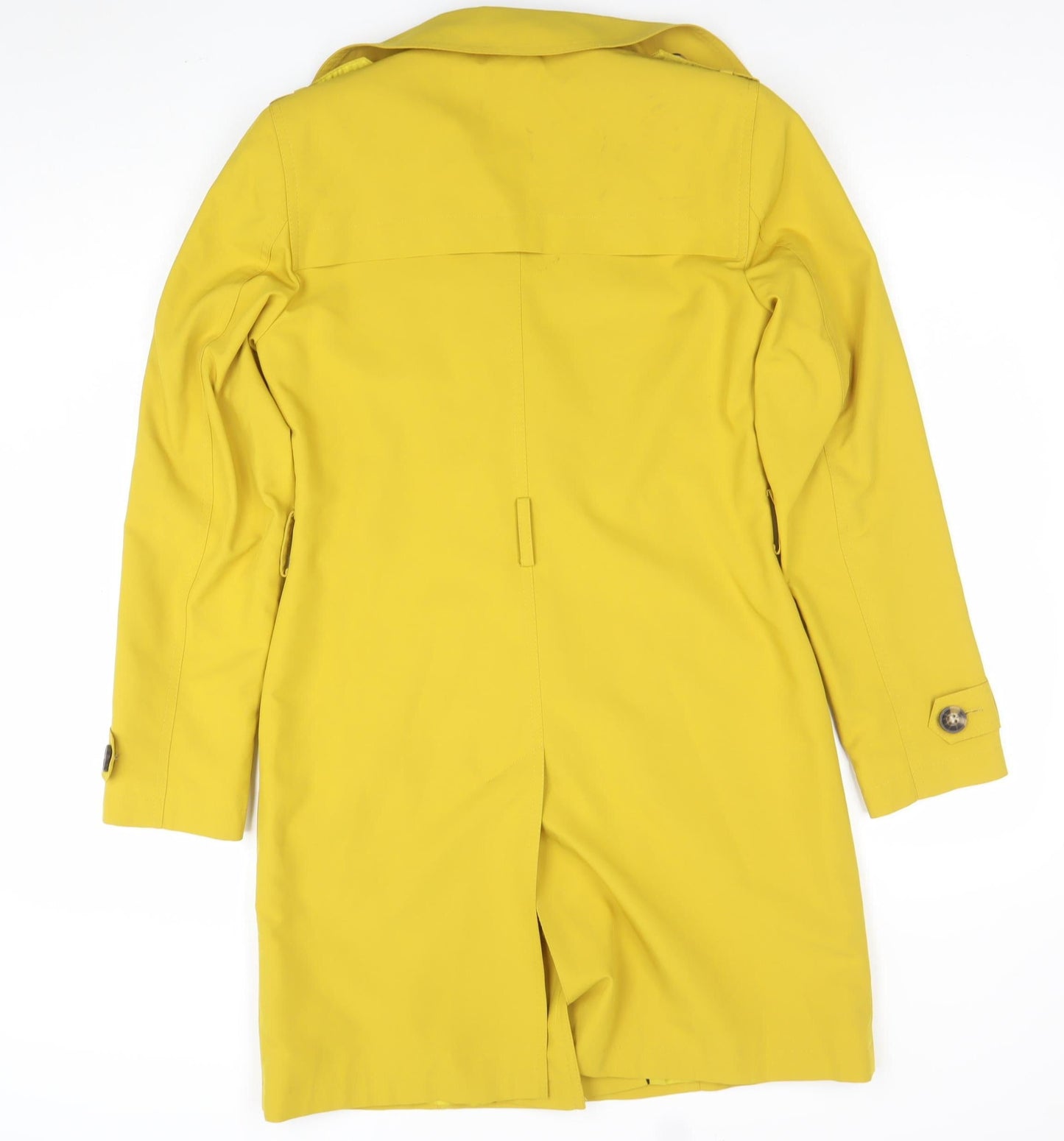 Womens UK Size 8 Marks and Spencer Yellow Trench Coat