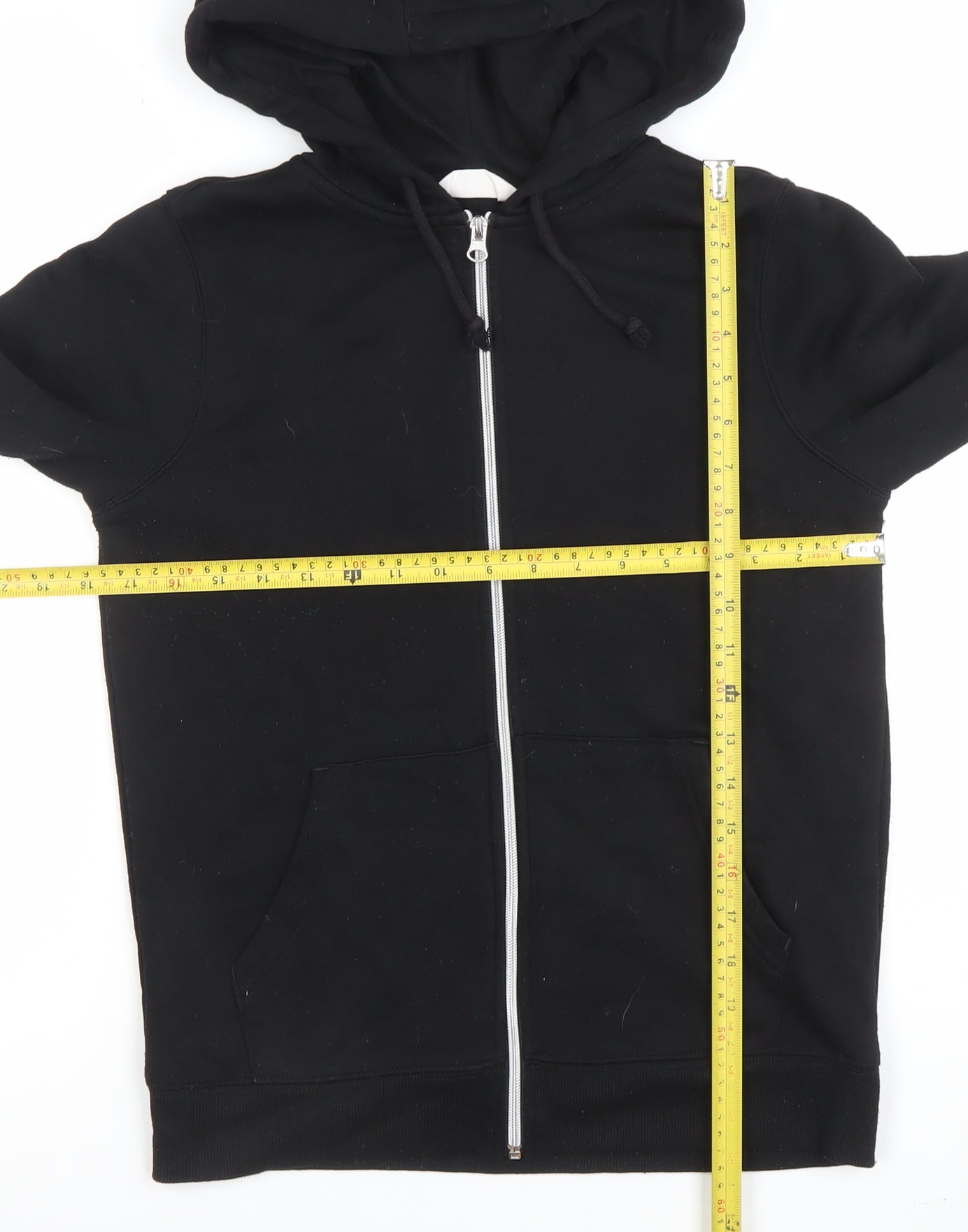 Womens UK Size XS Primark Black Full Zip Hoodie