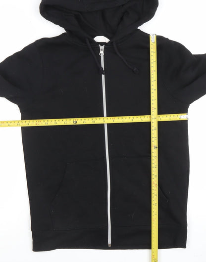 Womens UK Size XS Primark Black Full Zip Hoodie