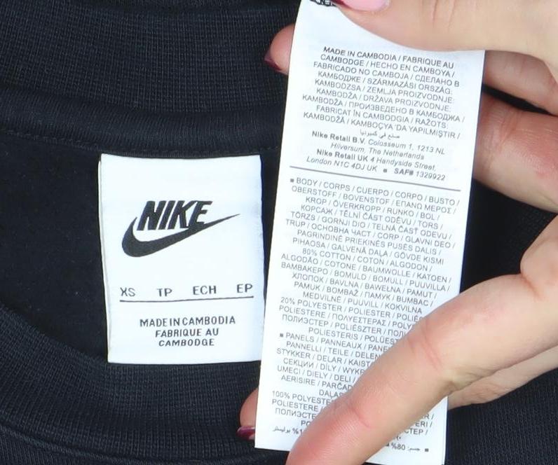 Mens UK Size XS Nike Black Pullover Sweatshirt