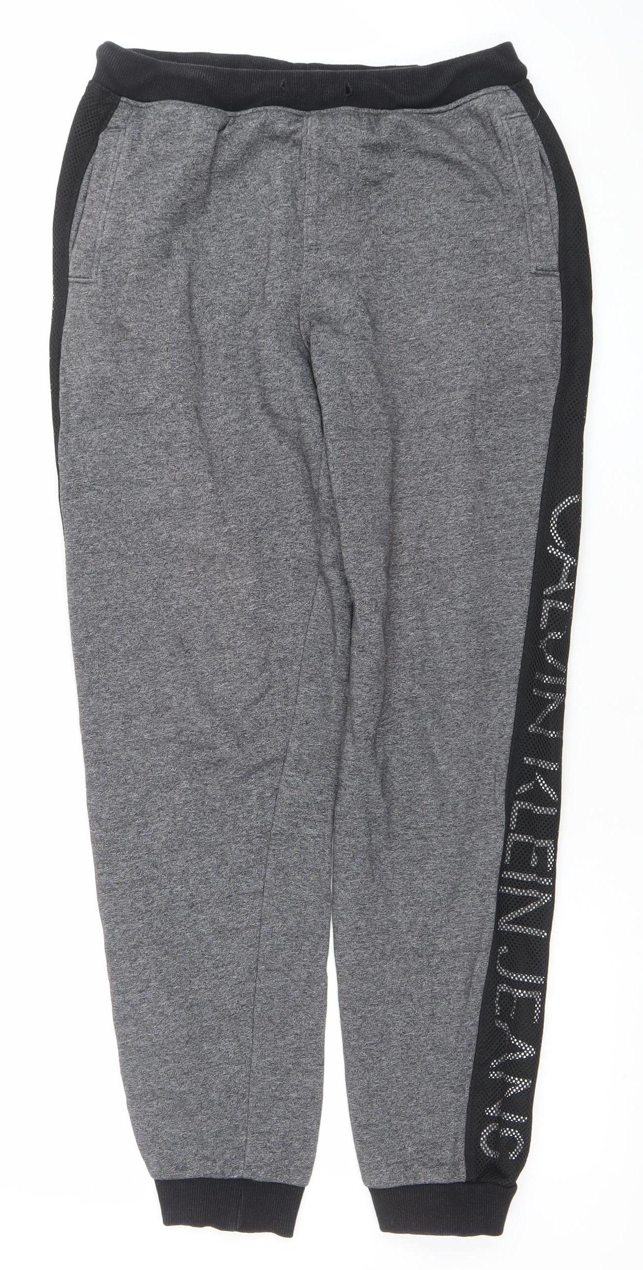 Womens UK Size L Calvin Klein Jeans Regular Fit Jogger Grey Trousers
