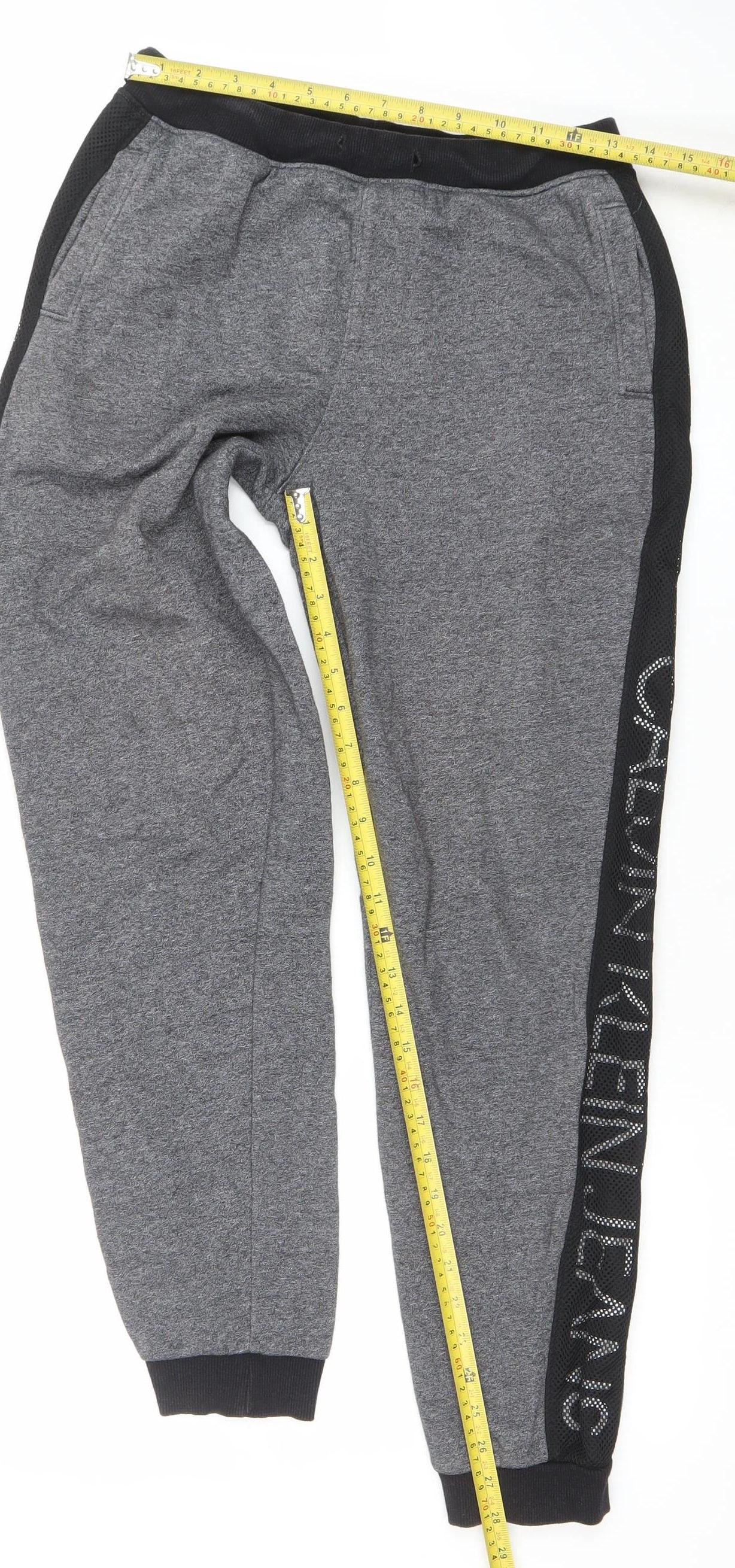 Womens UK Size L Calvin Klein Jeans Regular Fit Jogger Grey Trousers