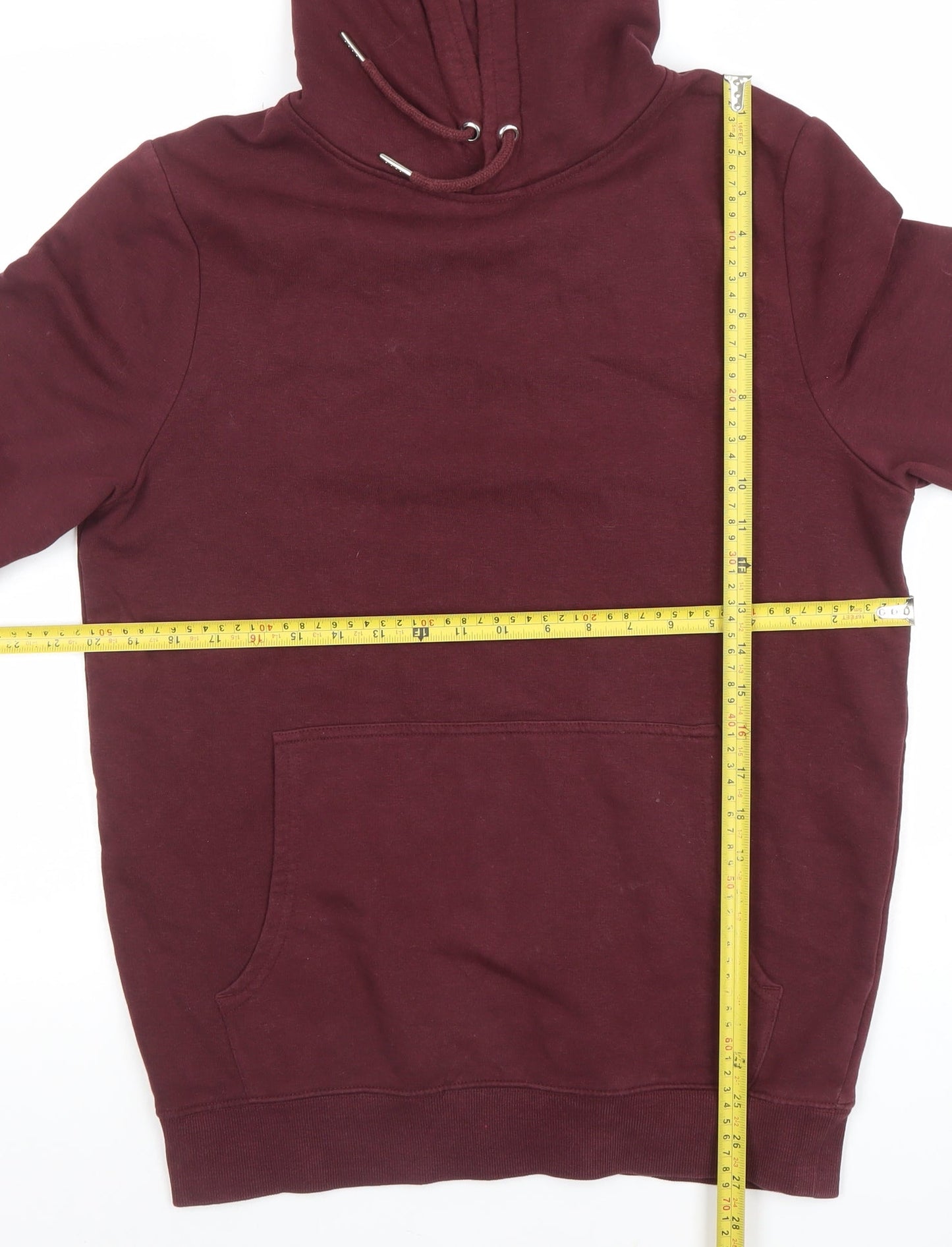Mens UK Size S New Look Red Pullover Hoodie