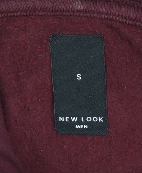 Mens UK Size S New Look Red Pullover Hoodie