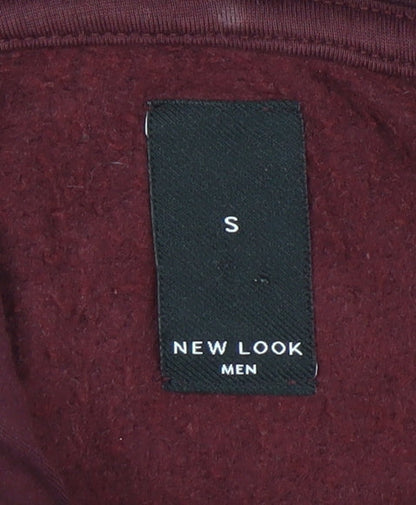 Mens UK Size S New Look Red Pullover Hoodie