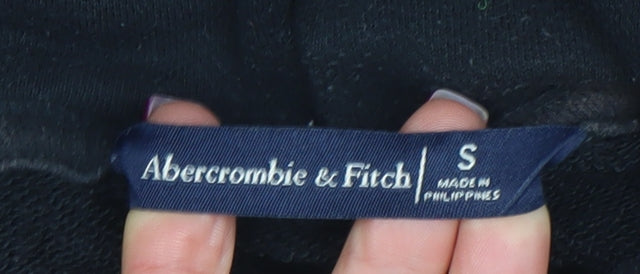 Womens UK Size S Abercrombie & Fitch Black Pullover Hoodie