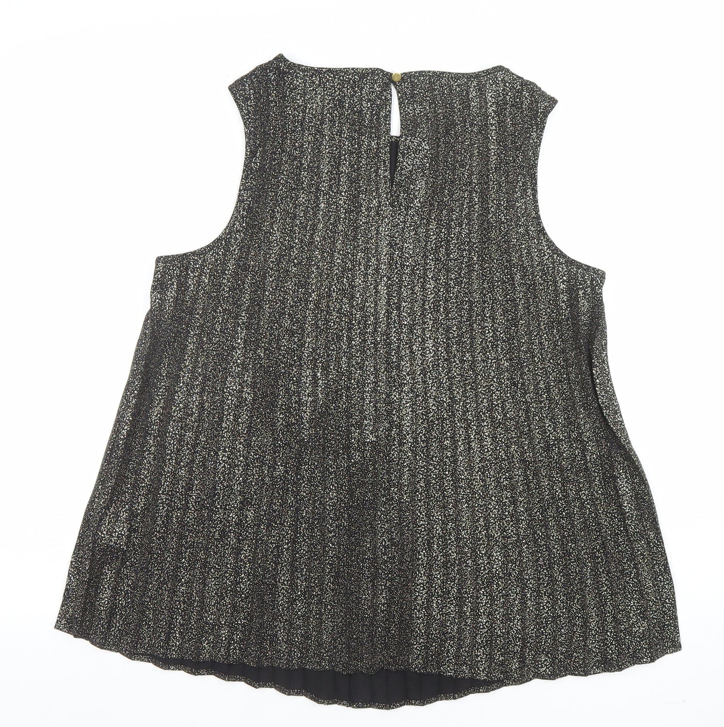 Womens UK Size 10 F&F Black Tunic Blouse