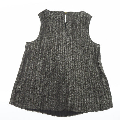 Womens UK Size 10 F&F Black Tunic Blouse