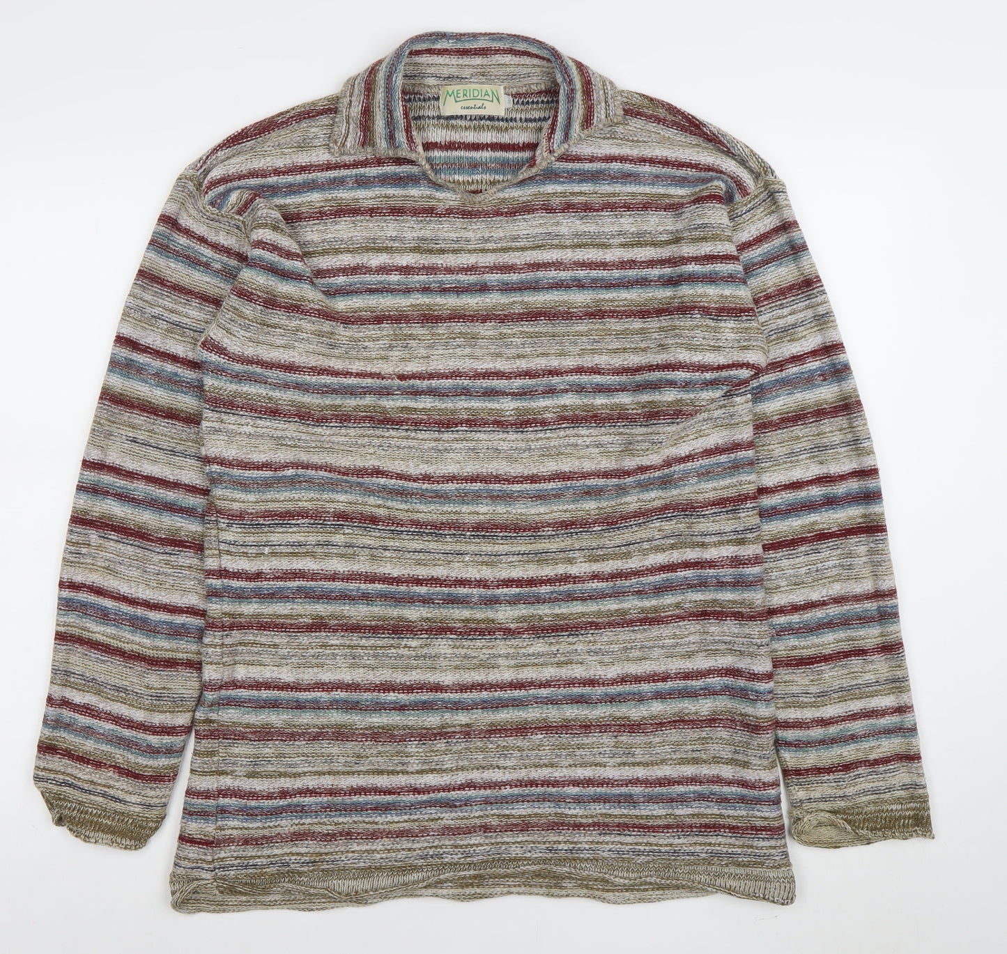 Womens UK Size M Meridian Essentials Multicoloured Pullover Jumper