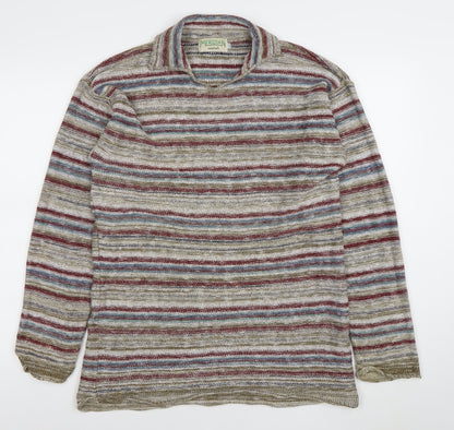 Womens UK Size M Meridian Essentials Multicoloured Pullover Jumper