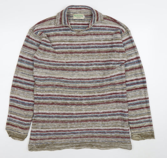 Womens UK Size M Meridian Essentials Multicoloured Pullover Jumper