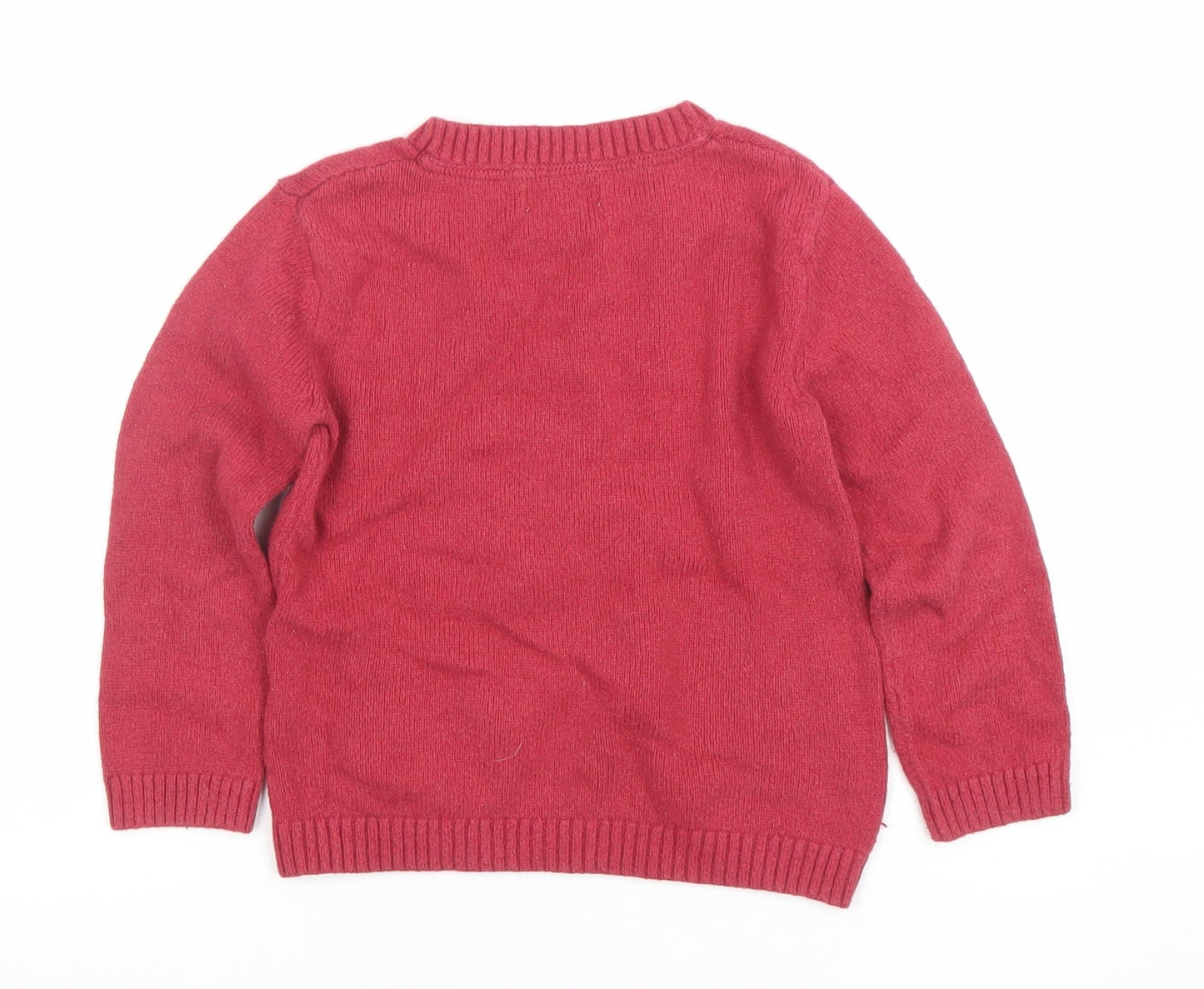 Girls UK Size 5-6 Years FatFace Red Pullover Jumper