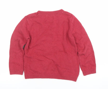 Girls UK Size 5-6 Years FatFace Red Pullover Jumper