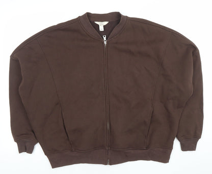 Womens UK Size M Twyford Brown Full Zip Sweatshirt