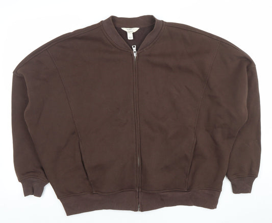 Womens UK Size M Twyford Brown Full Zip Sweatshirt