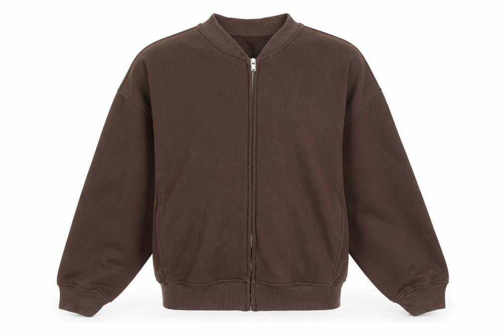 Womens UK Size M Twyford Brown Full Zip Sweatshirt