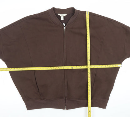 Womens UK Size M Twyford Brown Full Zip Sweatshirt