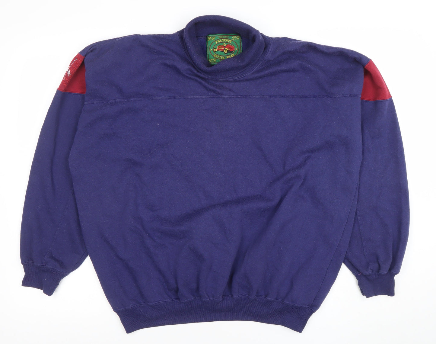 Mens UK Size L Prescott Active Wear Blue Pullover Sweatshirt