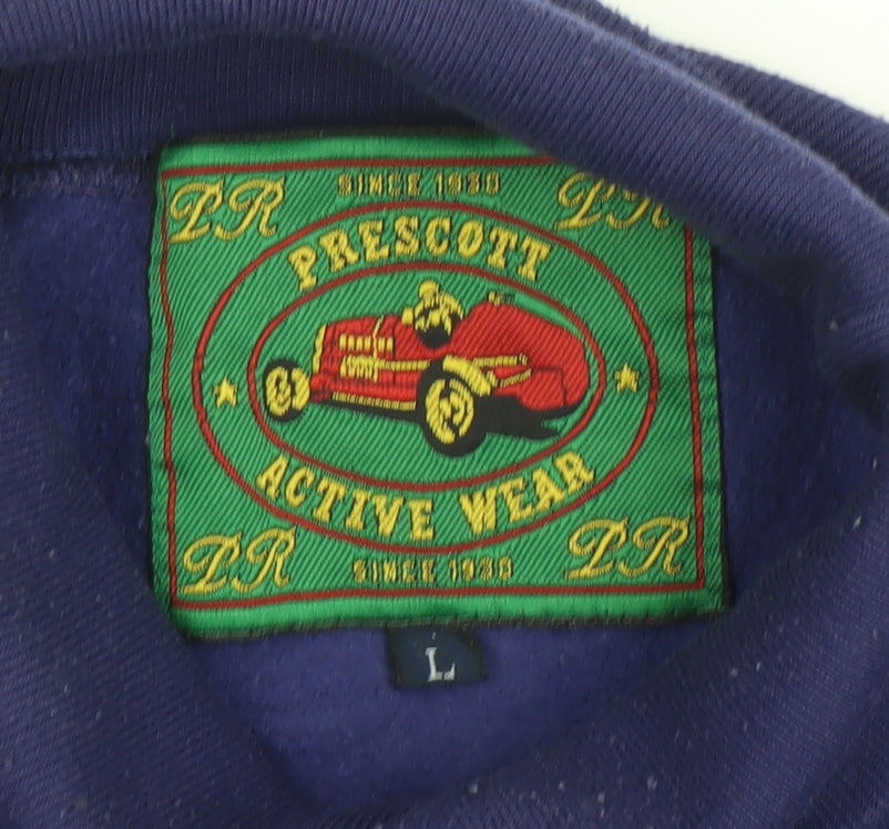 Mens UK Size L Prescott Active Wear Blue Pullover Sweatshirt