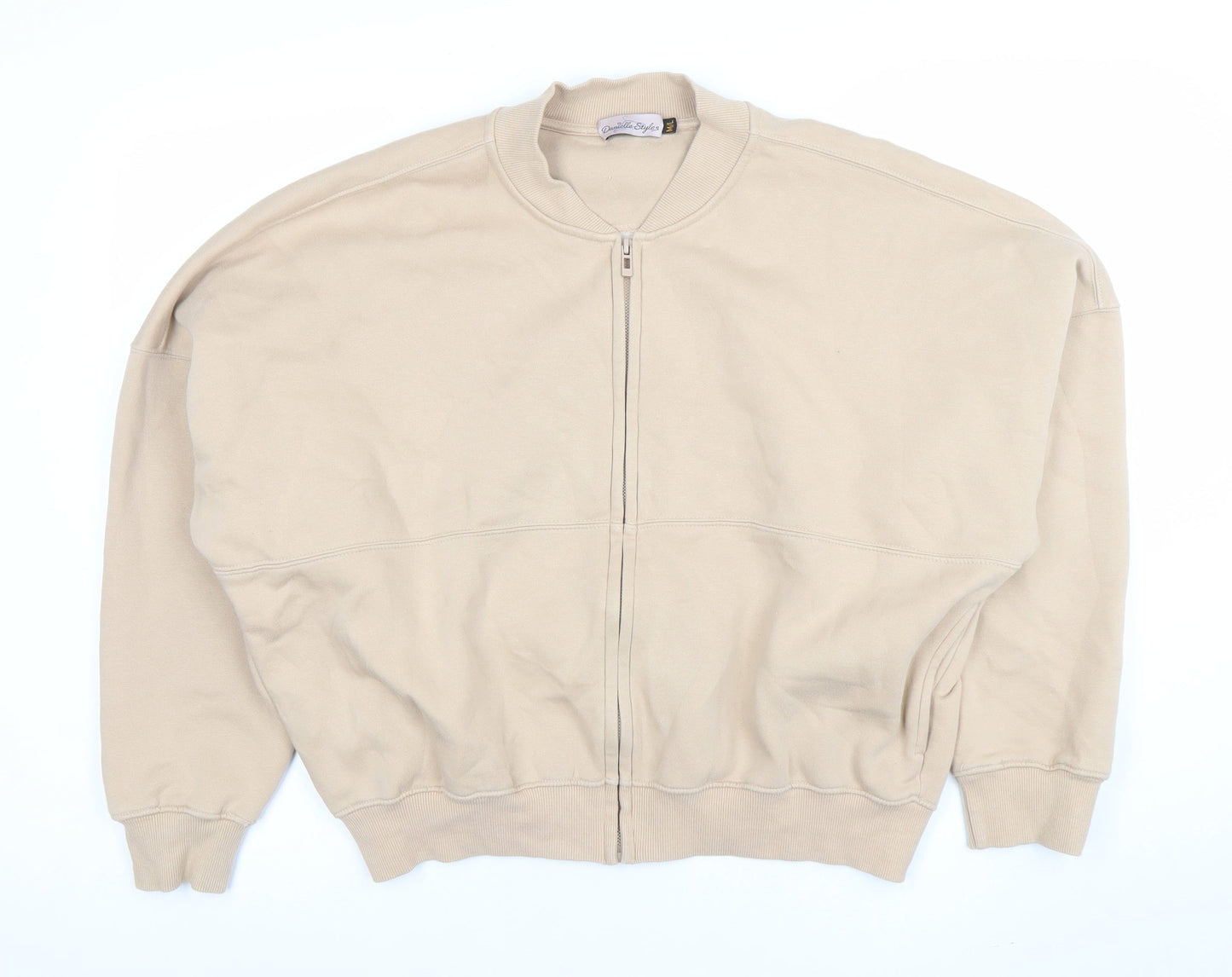 Womens UK Size M/L Danielle Styles Beige Full Zip Sweatshirt