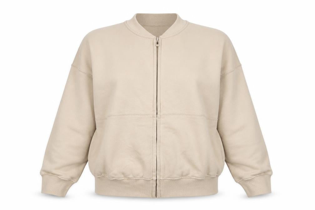Womens UK Size M/L Danielle Styles Beige Full Zip Sweatshirt