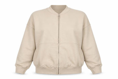 Womens UK Size M/L Danielle Styles Beige Full Zip Sweatshirt