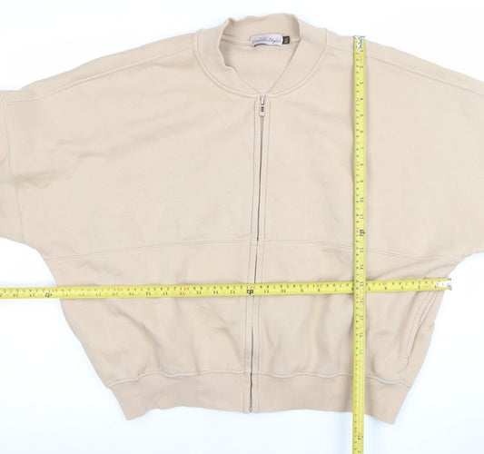 Womens UK Size M/L Danielle Styles Beige Full Zip Sweatshirt