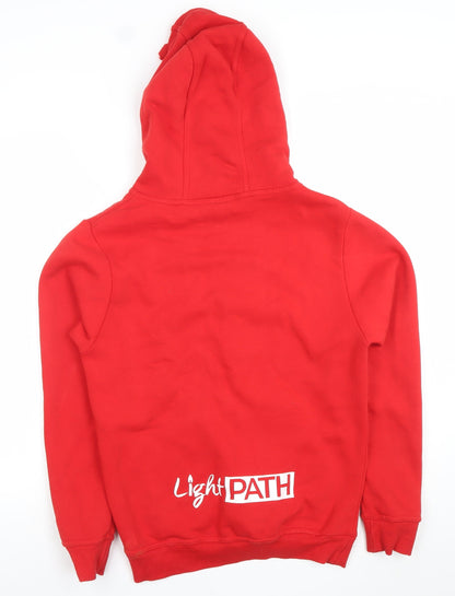 Womens UK Size S Awdis Red Pullover Hoodie