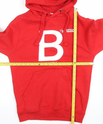 Womens UK Size S Awdis Red Pullover Hoodie