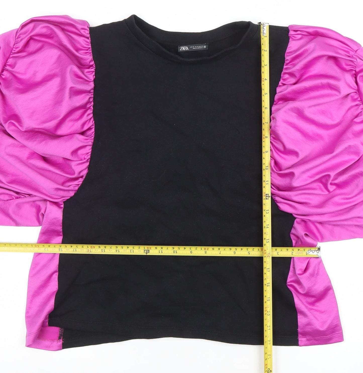 Womens UK Size M Zara Multicoloured Basic T-Shirt