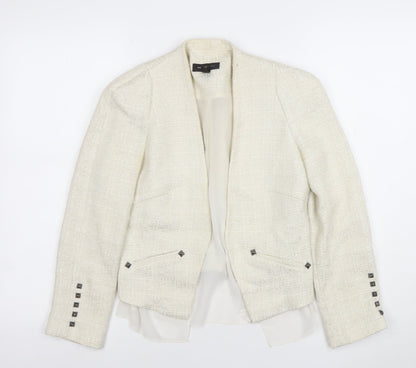 Womens UK Size S Mango Regular Ivory Blazer