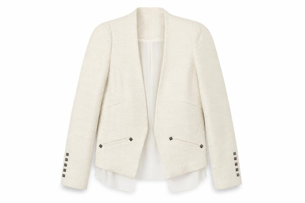 Womens UK Size S Mango Regular Ivory Blazer