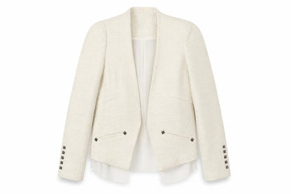 Womens UK Size S Mango Regular Ivory Blazer