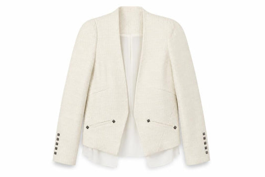 Womens UK Size S Mango Regular Ivory Blazer