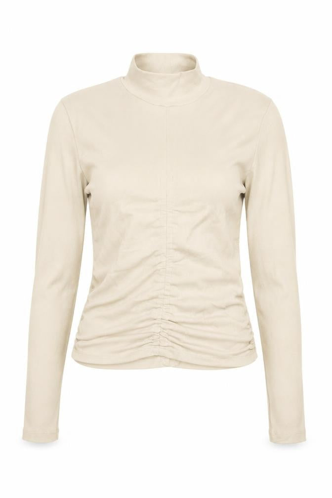Womens UK Size S Zara Beige Basic T-Shirt