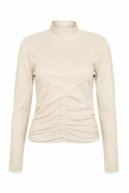 Womens UK Size S Zara Beige Basic T-Shirt