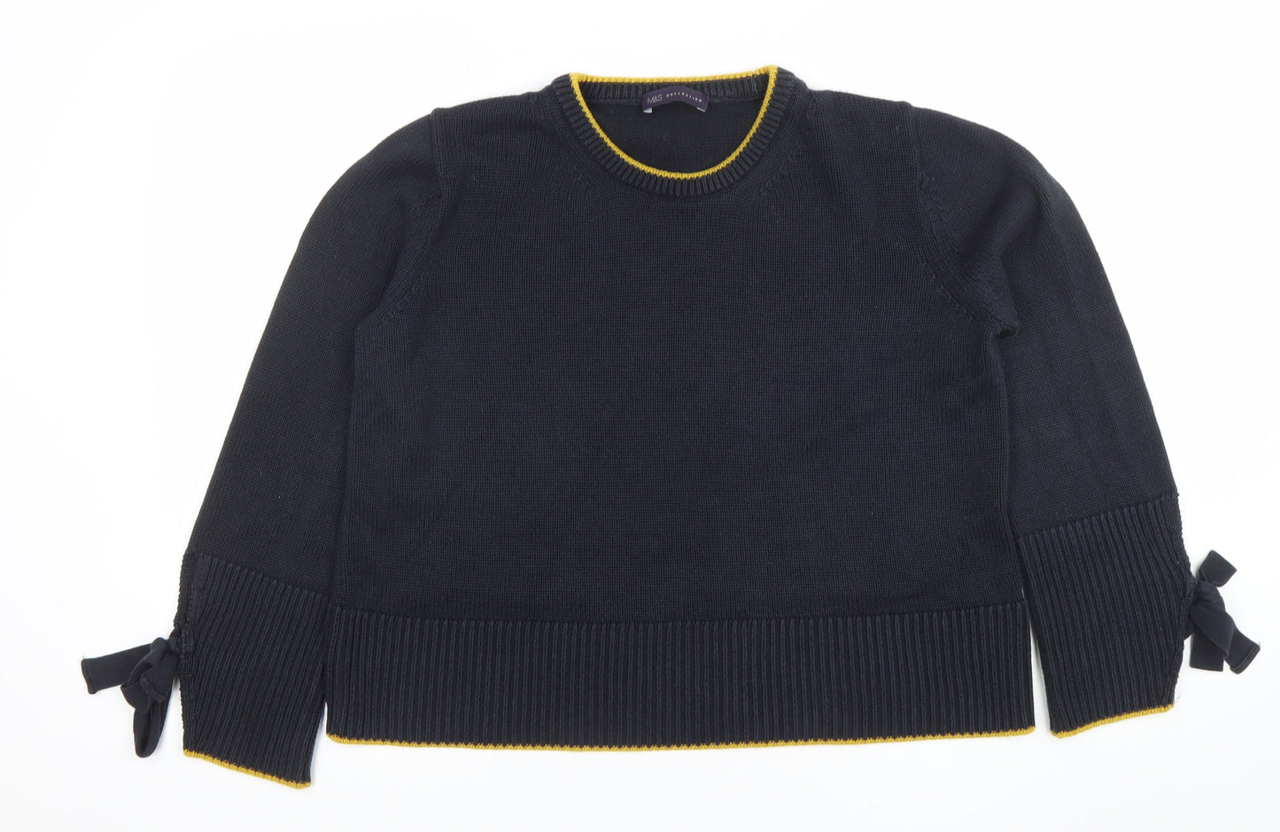 Womens UK Size L Marks and Spencer Black Pullover Jumper