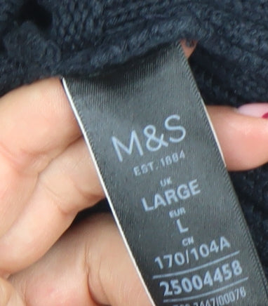 Womens UK Size L Marks and Spencer Black Pullover Jumper