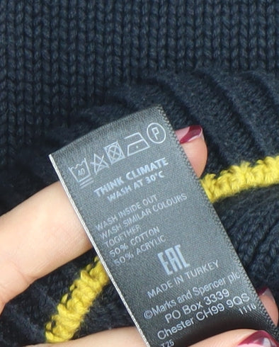 Womens UK Size L Marks and Spencer Black Pullover Jumper