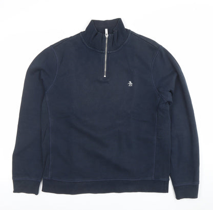 Mens UK Size M Original Penguin Blue Pullover Sweatshirt