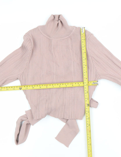 Womens UK Size 12 Zara Beige Cropped Blouse