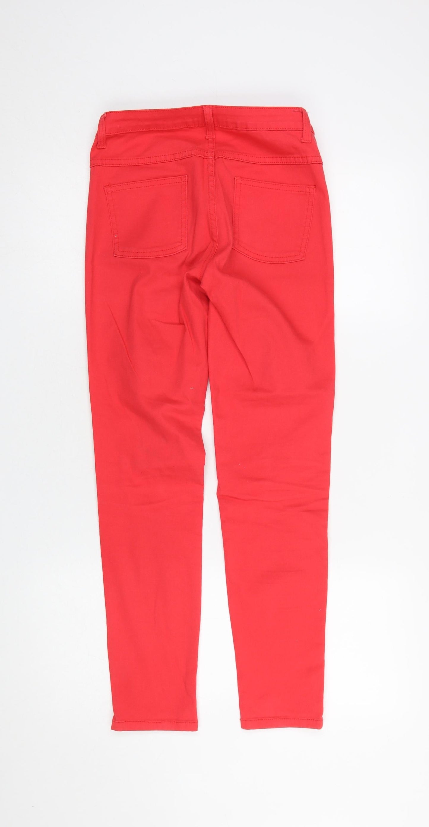 Womens UK Size S VILA Slim Fit Ankle Red Jeans