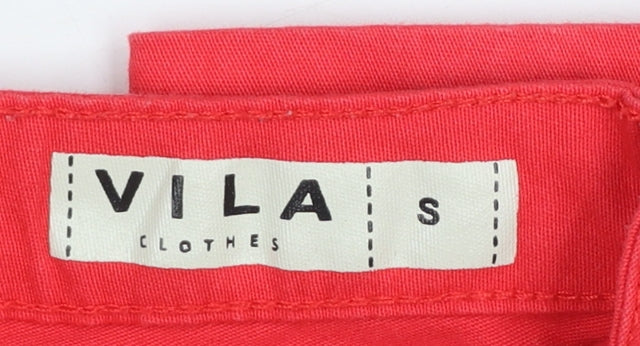 Womens UK Size S VILA Slim Fit Ankle Red Jeans