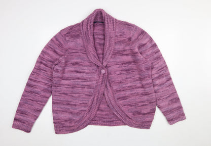 Womens UK Size 22 Debenhams Purple Cardigan Jumper