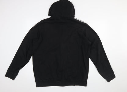 Womens UK Size XL adidas Black Full Zip Hoodie