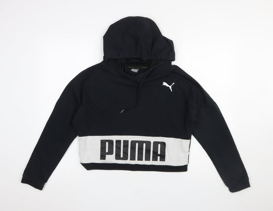 Womens UK Size XS PUMA Black Pullover Hoodie
